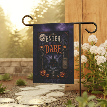Enter If You Dare Halloween Garden Flag