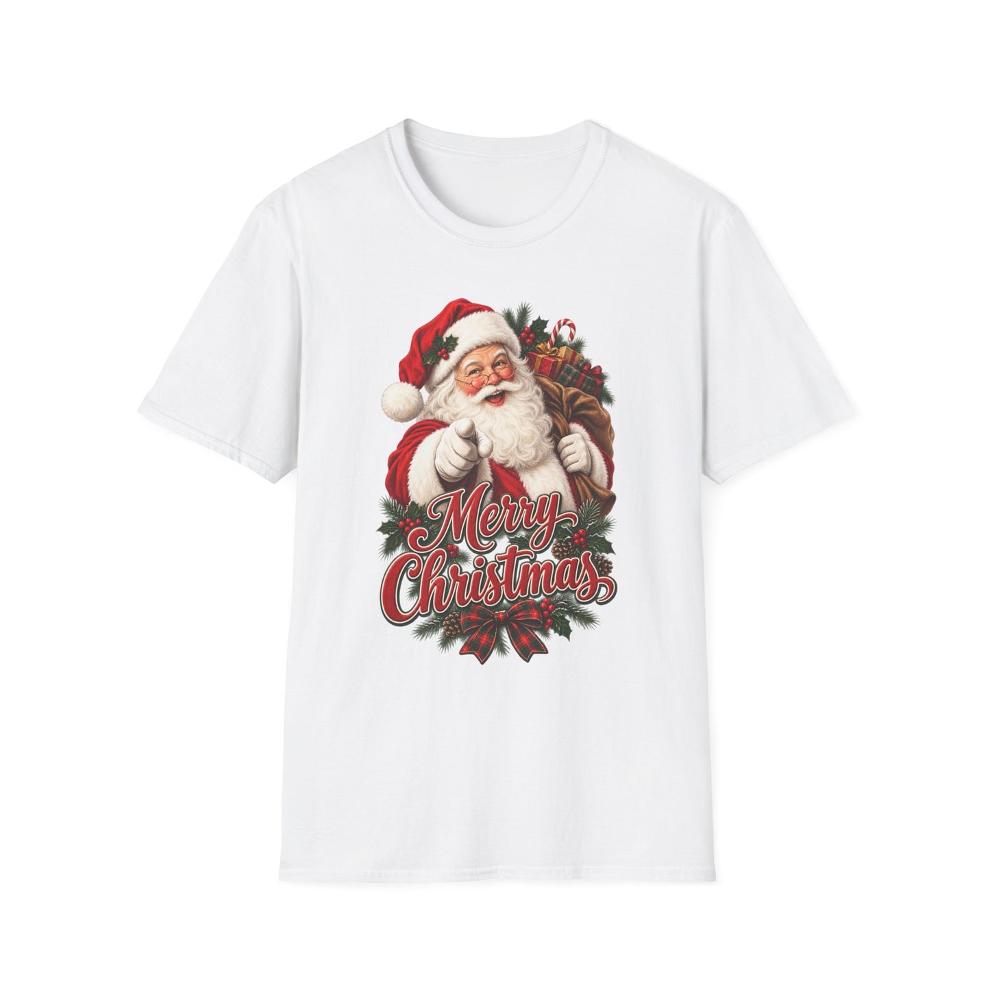 Santa Claus Merry Christmas T‑Shirt — Vintage Holiday Graphic Tee