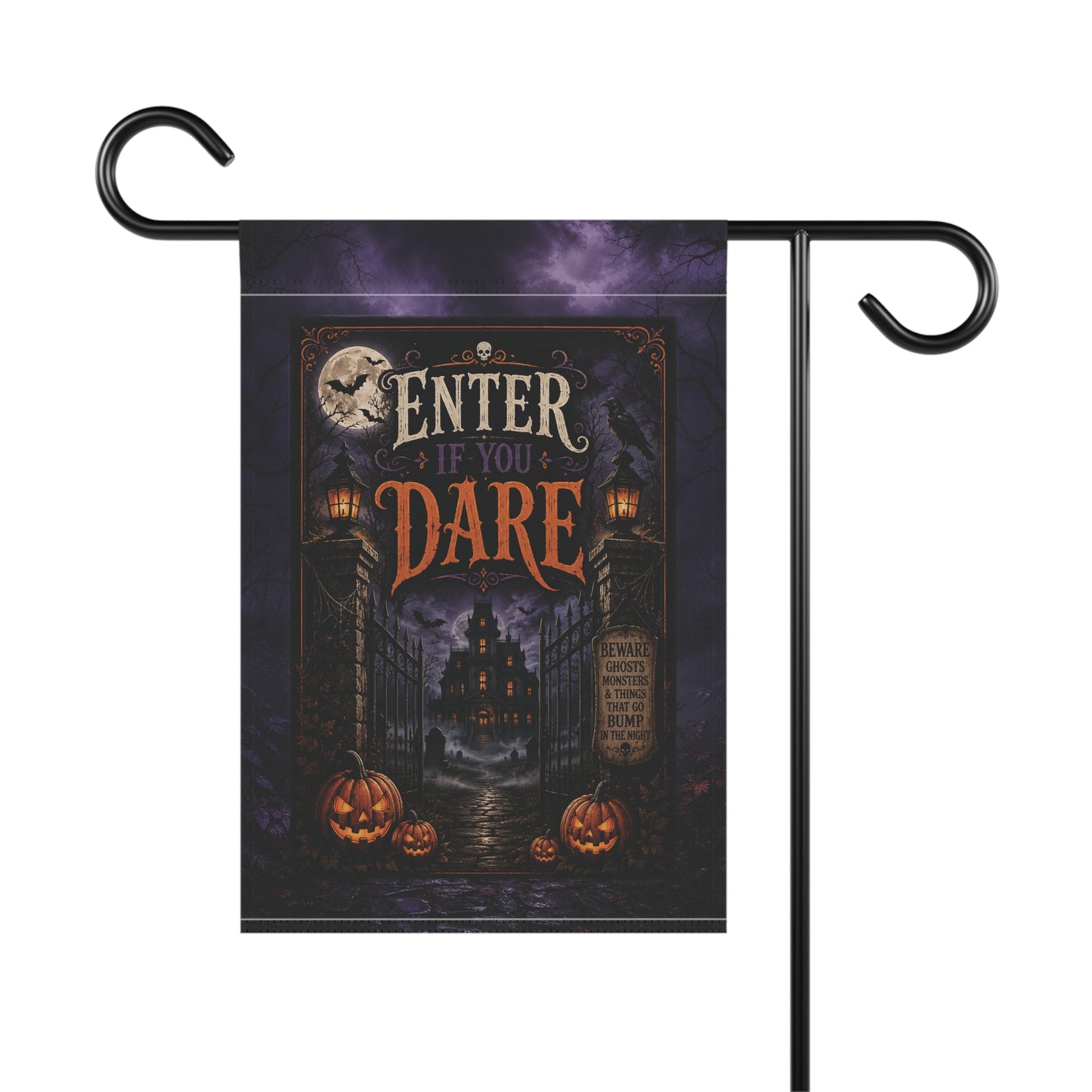 Enter If You Dare Halloween Garden Flag