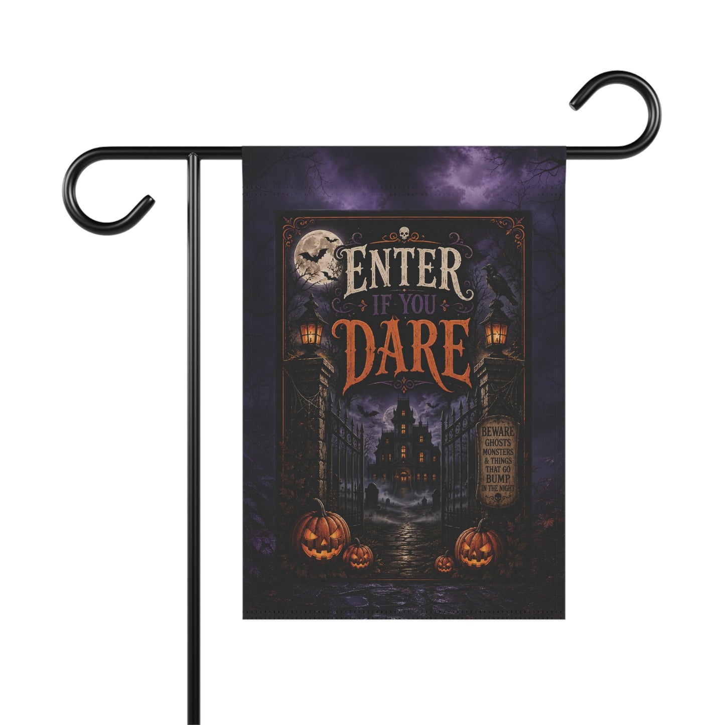 Enter If You Dare Halloween Garden Flag