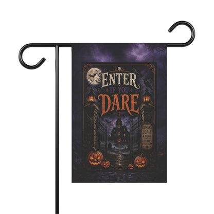 Enter If You Dare Halloween Garden Flag