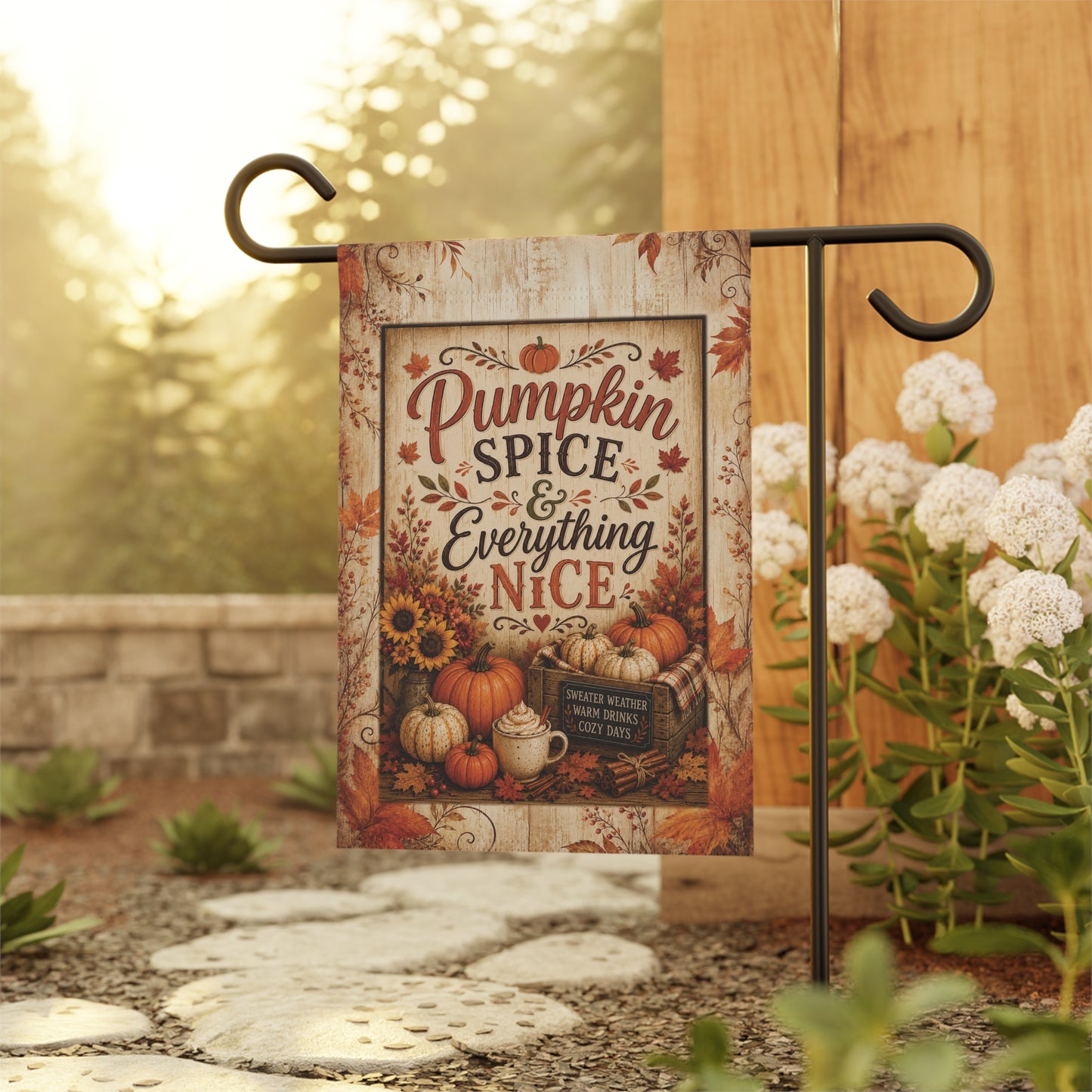 Pumpkin Spice & Everything Nice Garden Flag