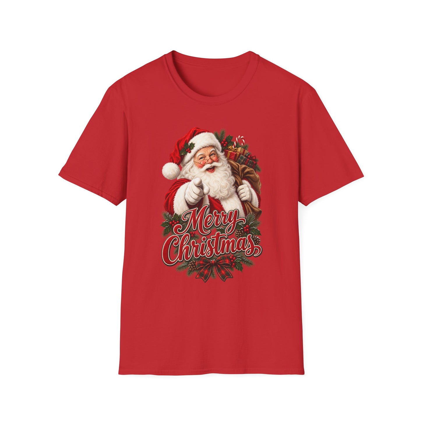 Santa Claus Merry Christmas T‑Shirt — Vintage Holiday Graphic Tee