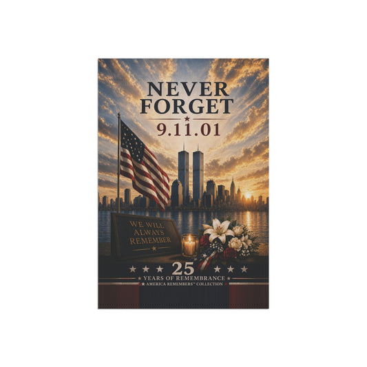 9/11 Candlelight and Flowers Garden Flag