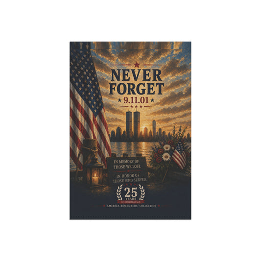 9/11 Sunset Tribute Garden Flag