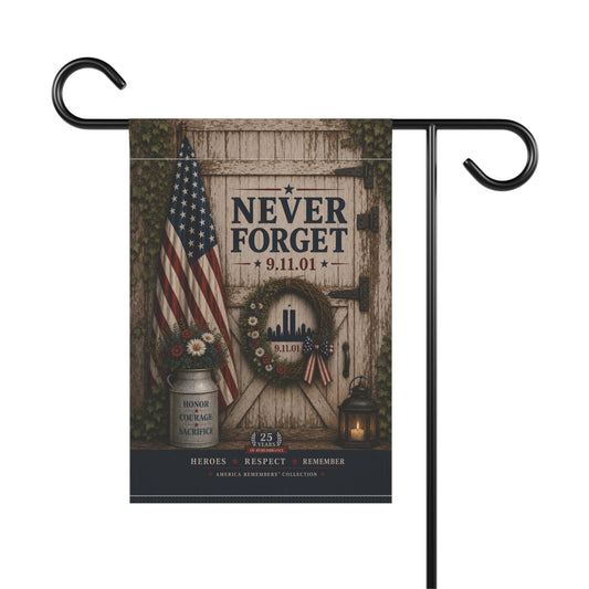 9/11 Rustic Remembrance Garden Flag