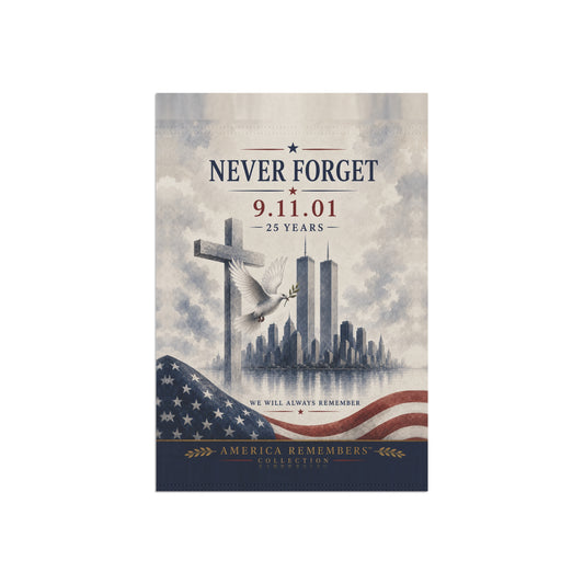 9/11 Cross & Dove Garden Flag